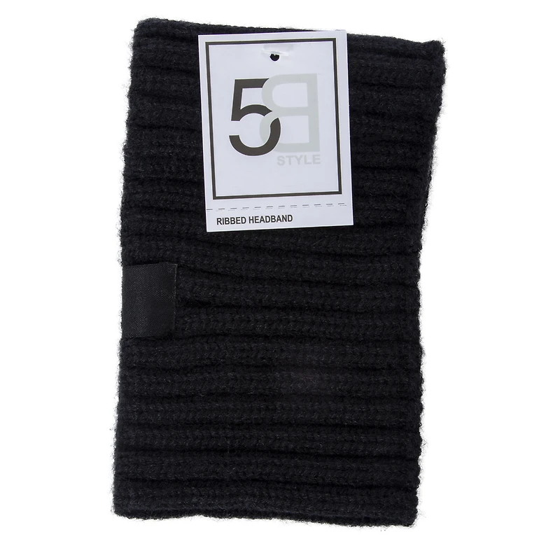 rib-knit ear warmer headband