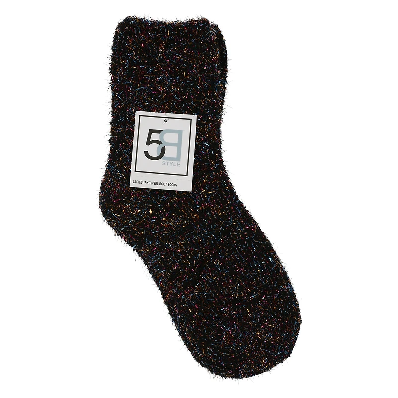 ladies tinsel boot socks