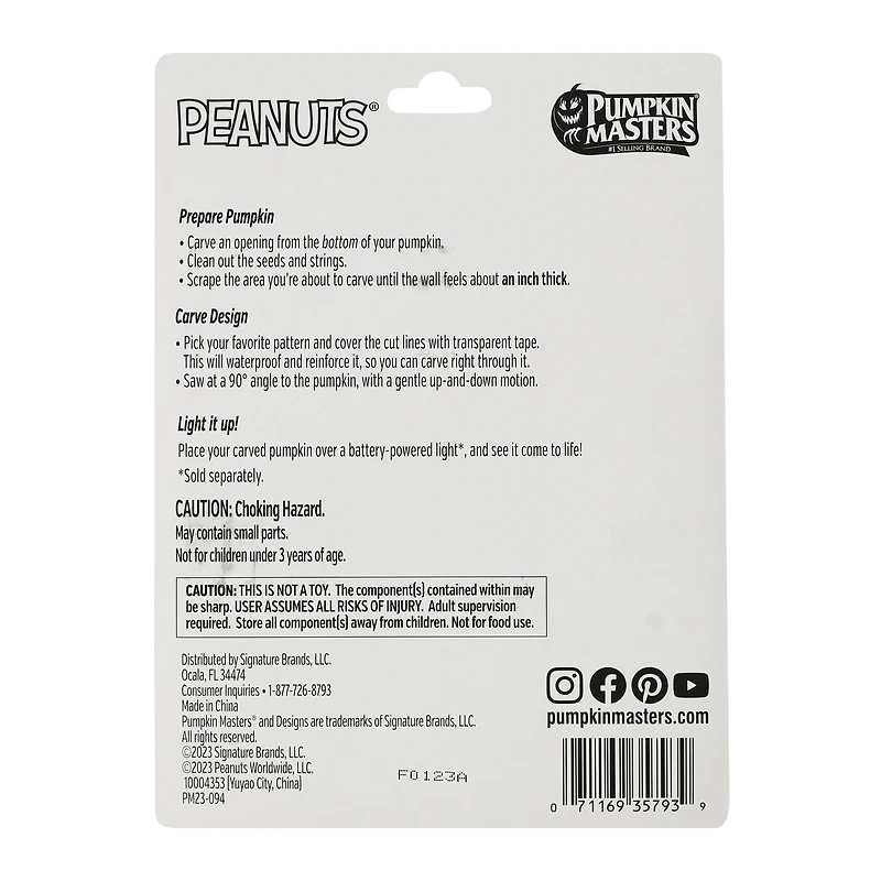 peanuts® charlie brown and woodstock pumpkin carving kit