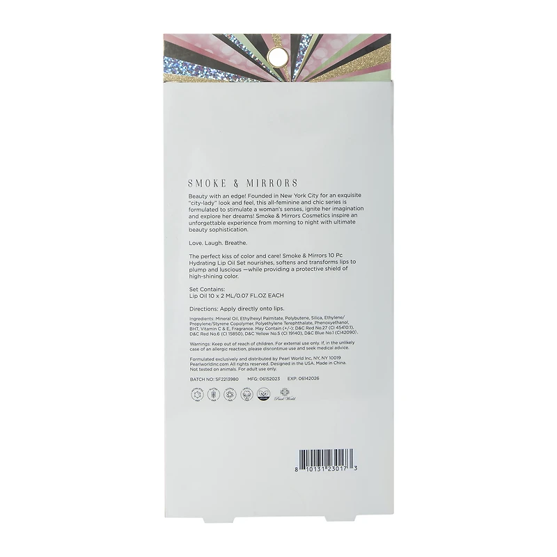 smoke & mirrors nourish & protect hydrating lip oil 10-count