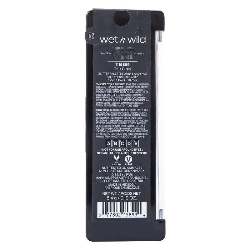 Wet N Wild® Fantasy Makers Glitter Palette For Eyes & Face - This Bites