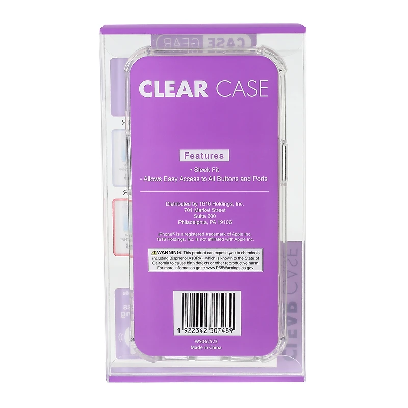 iPhone 16e®/15®/14®/13® Clear Phone Case
