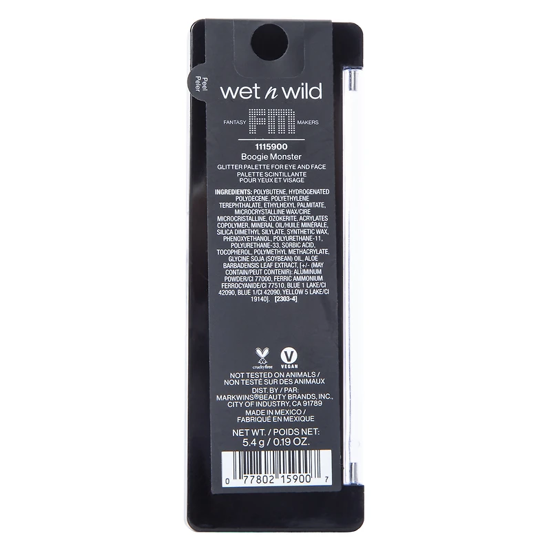 Wet N Wild® Fantasy Makers Glitter Palette For Eyes & Face - Boogie Monster