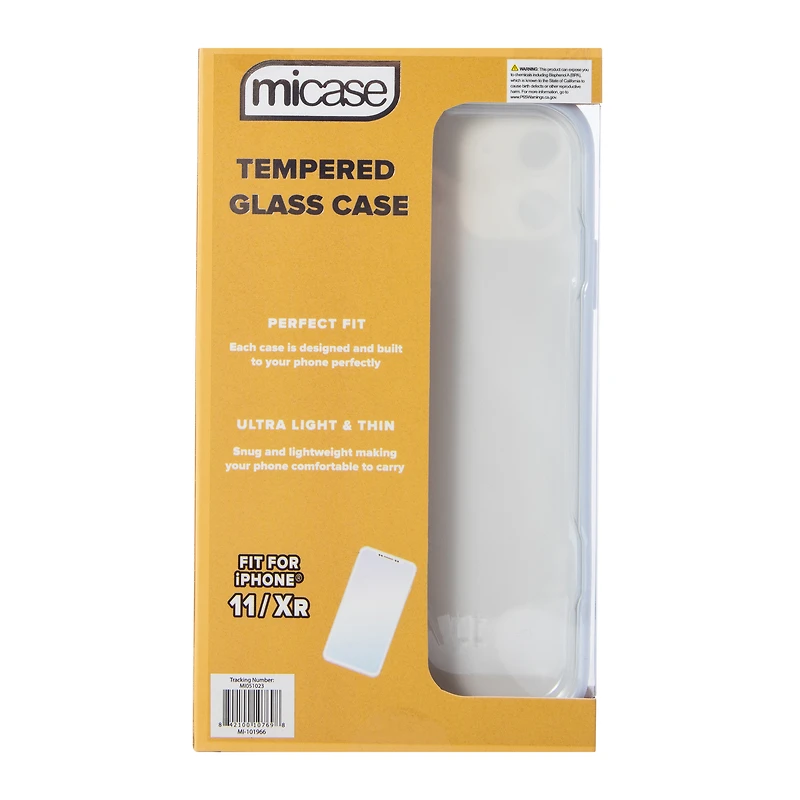 iPhone 11®/Xr® pattern tempered glass phone case