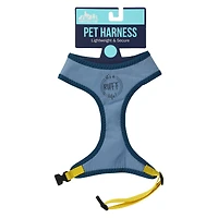 blue pet harness with quote