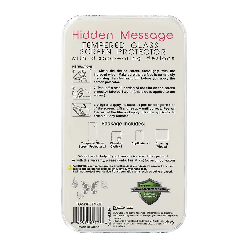 iPhone 14 Pro Max®/14 Plus® hidden message screen protector