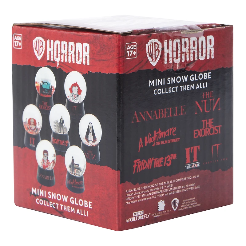 warner bros. horror movie mini snow globe