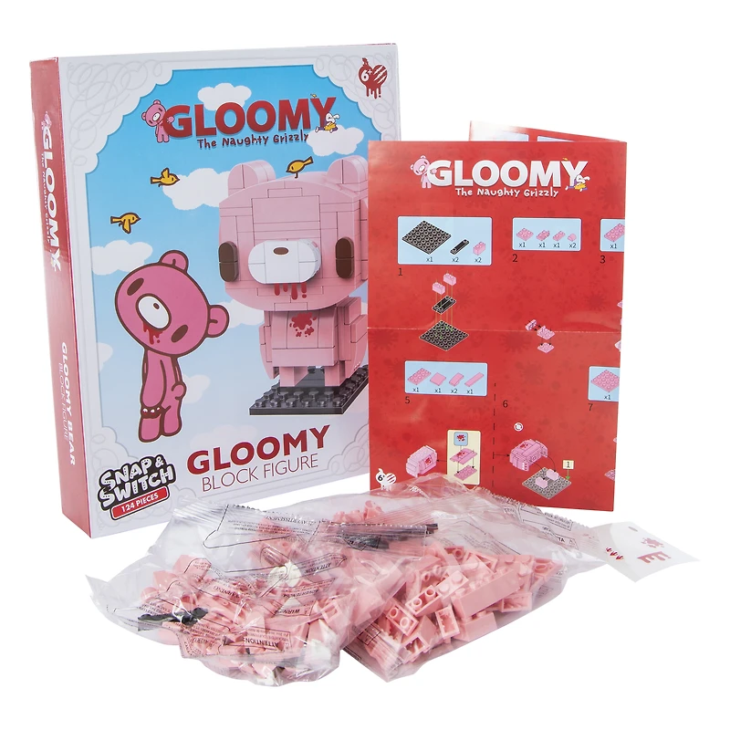 Gloomy The Naughty Grizzly® Block Figure Set