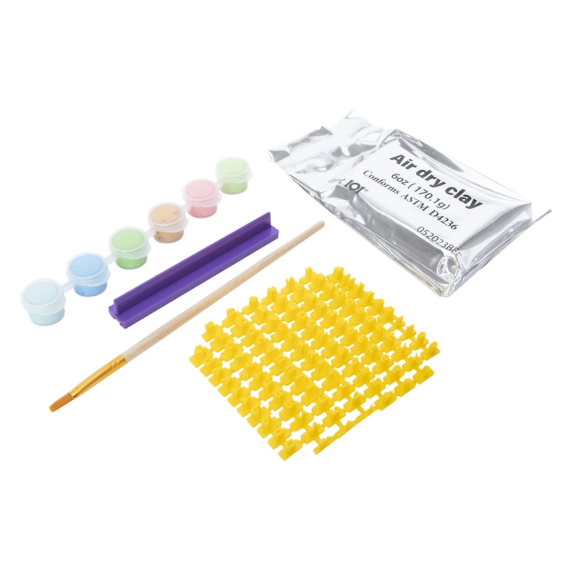 stamped clay jewelry dishes craft kit