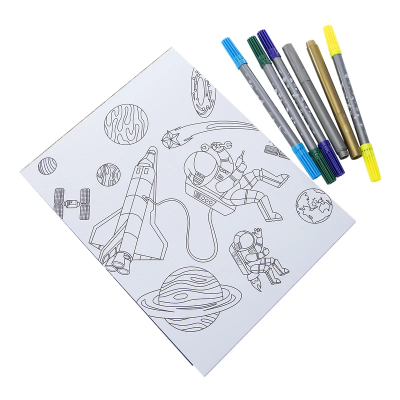 Kaleidoscope Space Adventure Coloring Book Kit