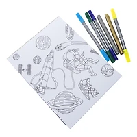 Kaleidoscope Space Adventure Coloring Book Kit