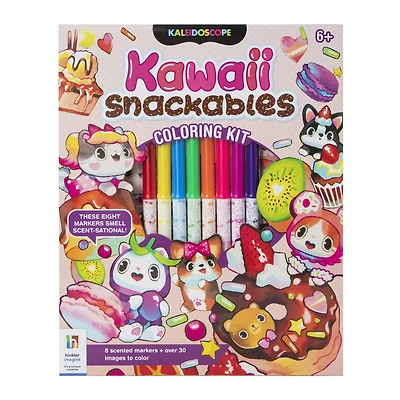 kaleidoscope kawaii snackables coloring book kit