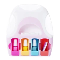 nail studio kit with dryer, press-on nails & polish