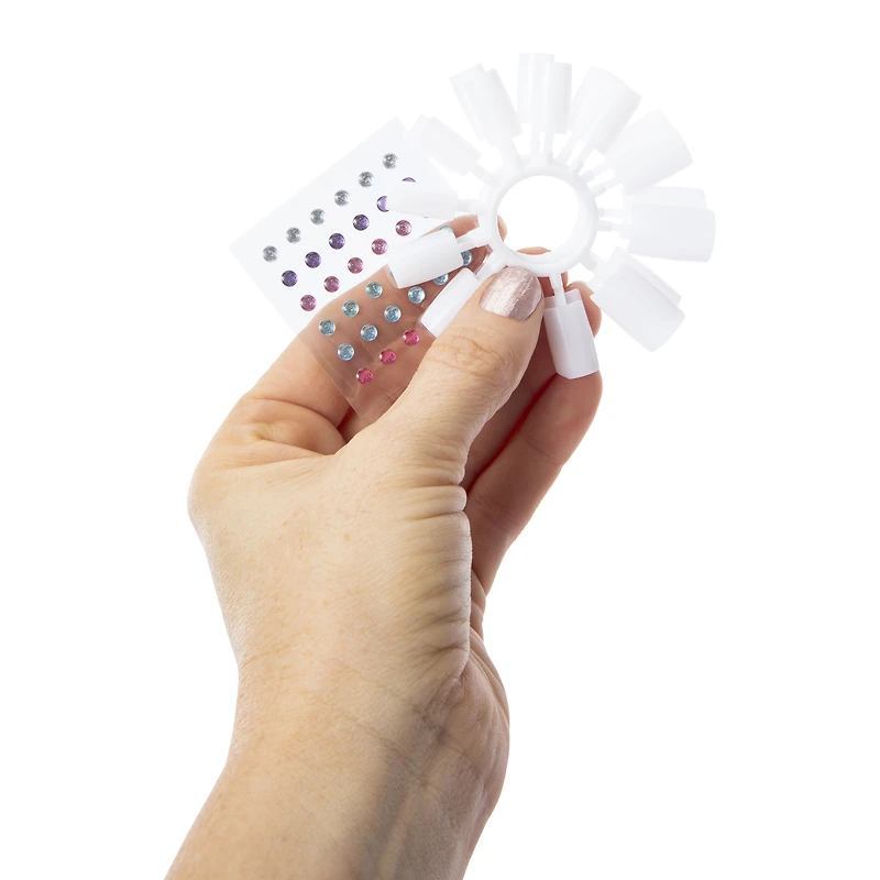 nail studio kit with dryer, press-on nails & polish