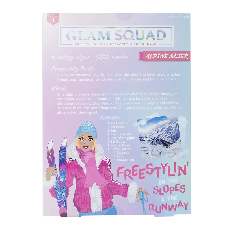 glam squad alpine skier doll