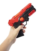 lazer duel 2 light-up chest plates & blasters set