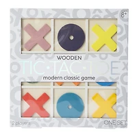 wooden tic-tac-toe modern classic game