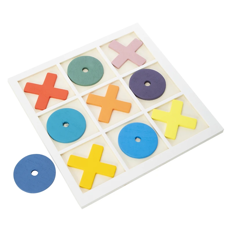 wooden tic-tac-toe modern classic game