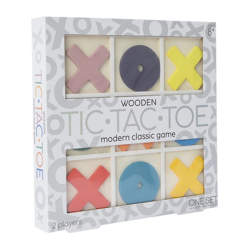 wooden tic-tac-toe modern classic game