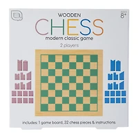 wooden chess modern classic game set