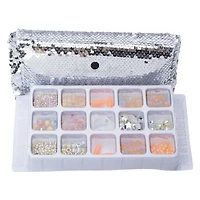 2,000+ beads jewelry making kit with sequin case