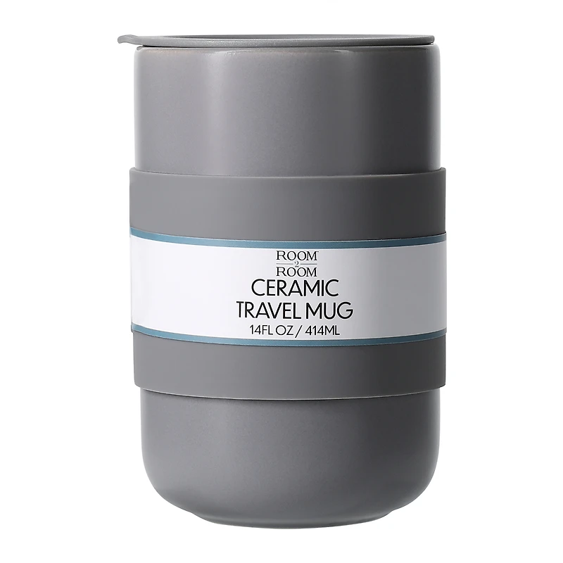 ceramic travel mug with lid 14oz