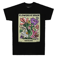 flowers of spain barcelona graphic tee