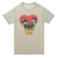 raccoon & possum 'trash love' graphic tee
