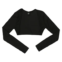 black cropped shrug