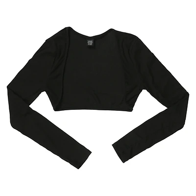 black cropped shrug