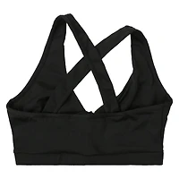 black twist-front sports bra