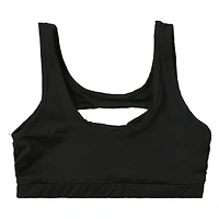 black keyhole sports bra