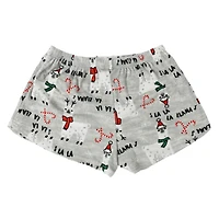 hedgehog plush holiday pajama shorts