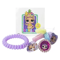 give yourself a doll-ightful makeover with this l.o.l. surprise! accessories blind bag ball. mystery accessories await you inside!