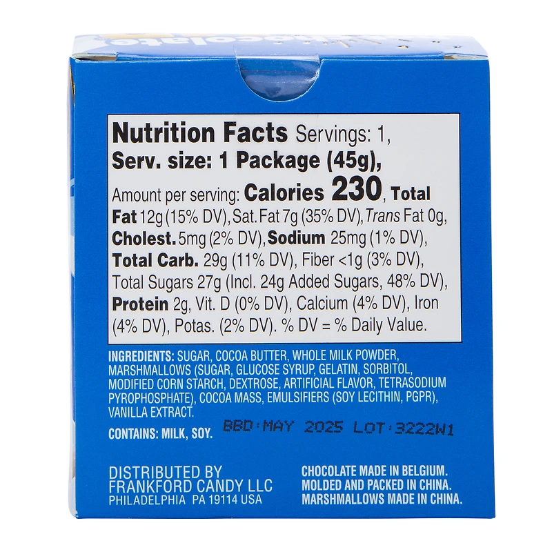 hot chocolate bomb with mini marshmallows 1.6oz