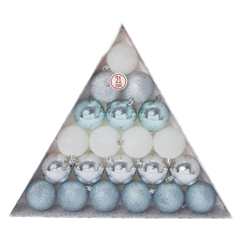 christmas ball ornament set 21-count