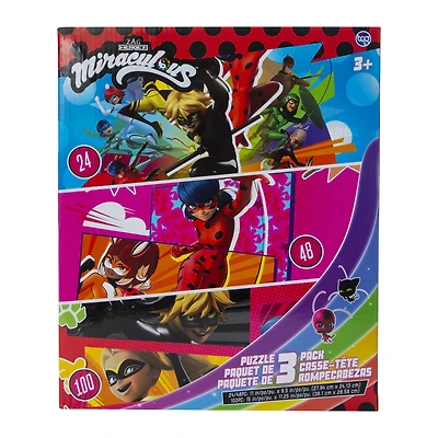 miraculous: tales of ladybug & cat noir™ puzzles 3-count