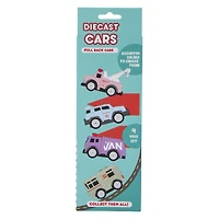 diecast pull back cars 4-count