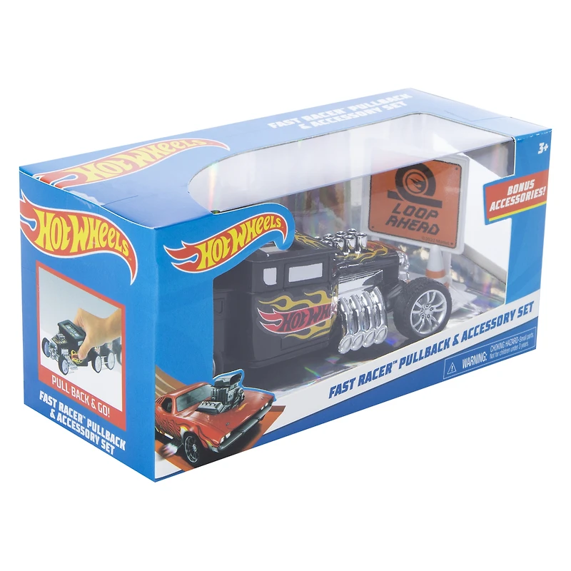 hot wheels® fast racer™ pullback & accessory kit