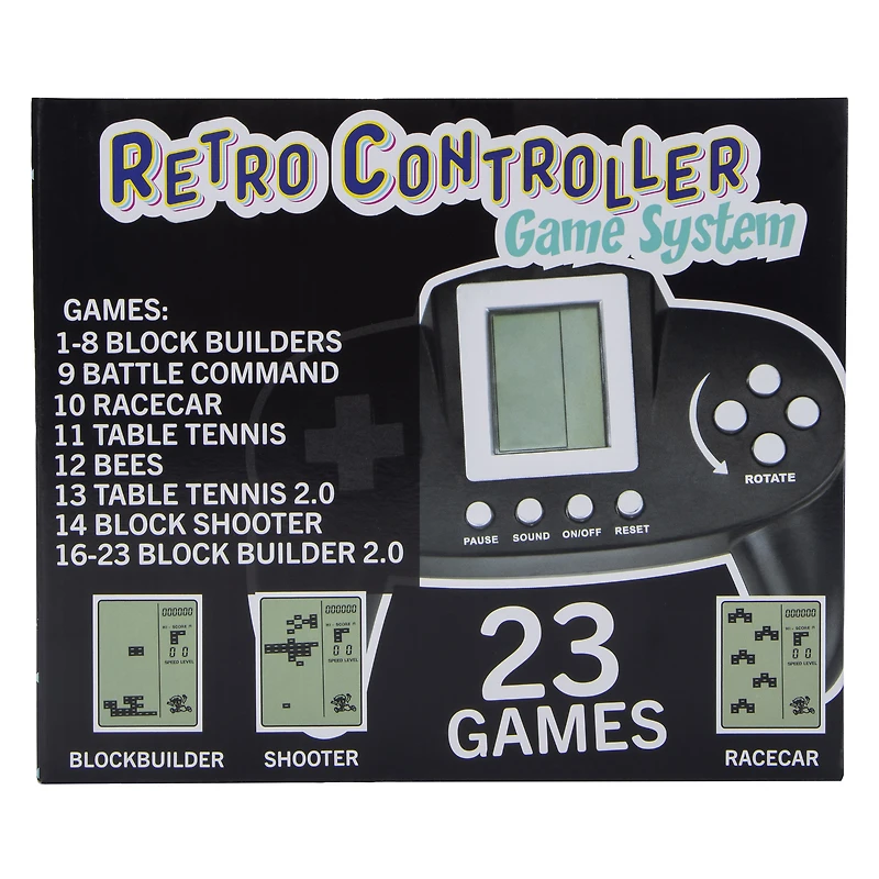 retro controller game system with 23 games