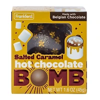 salted caramel hot chocolate bomb with mini marshmallows 1.6oz