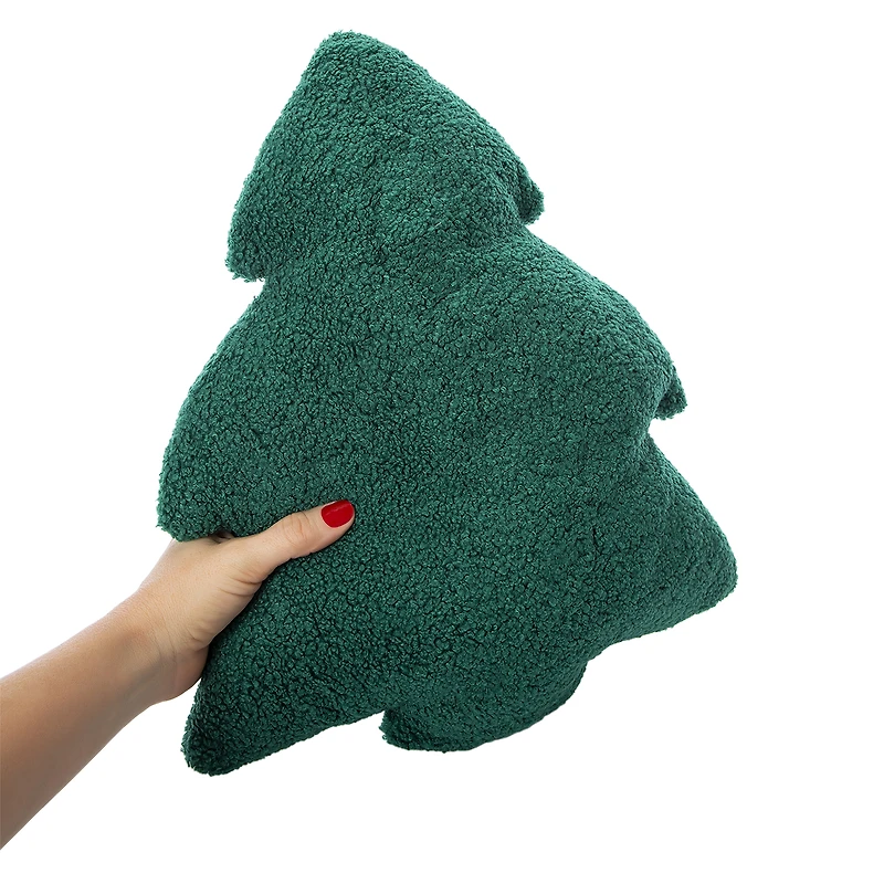 Cozy Sherpa Holiday Shaped Throw Pillow