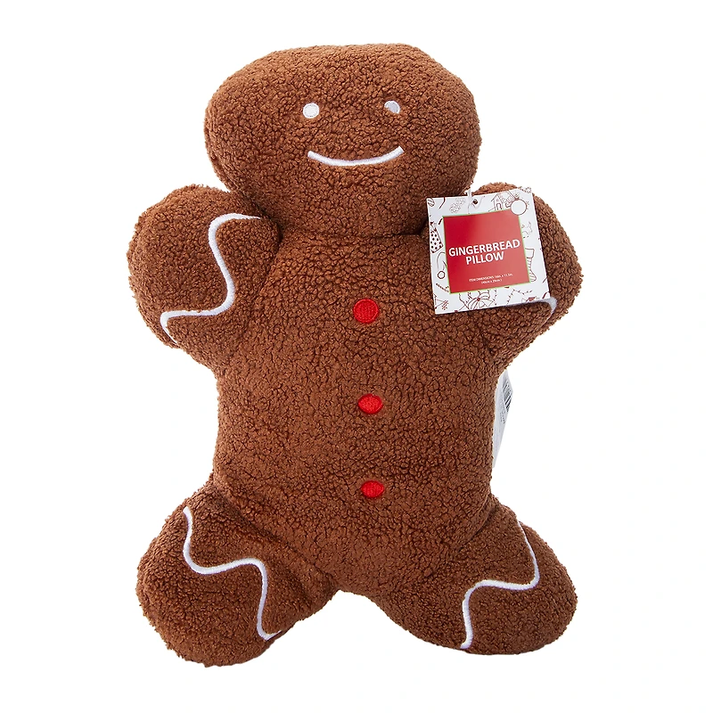 cozy sherpa holiday shaped throw pillow