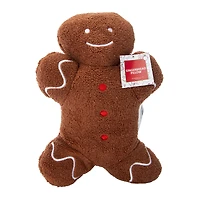 cozy sherpa holiday shaped throw pillow