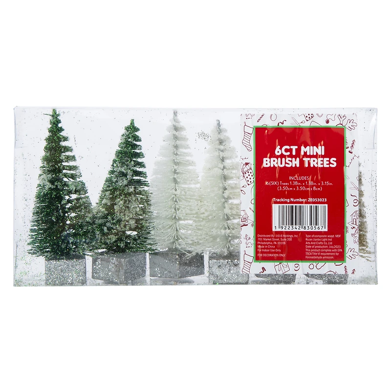 mini bottle brush trees 6-count