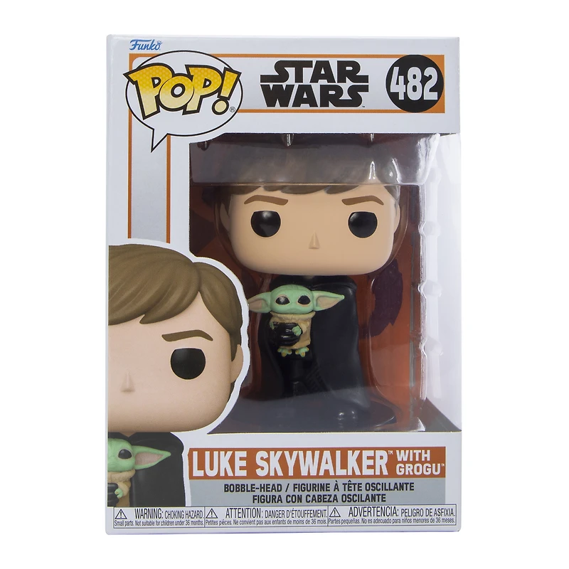 Funko Pop! Star Wars Luke Skywalker with Grogu bobble-head figure