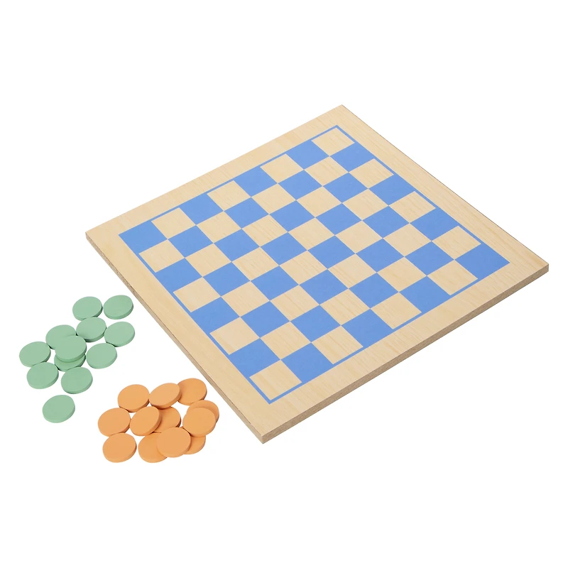 wooden checkers modern classic game