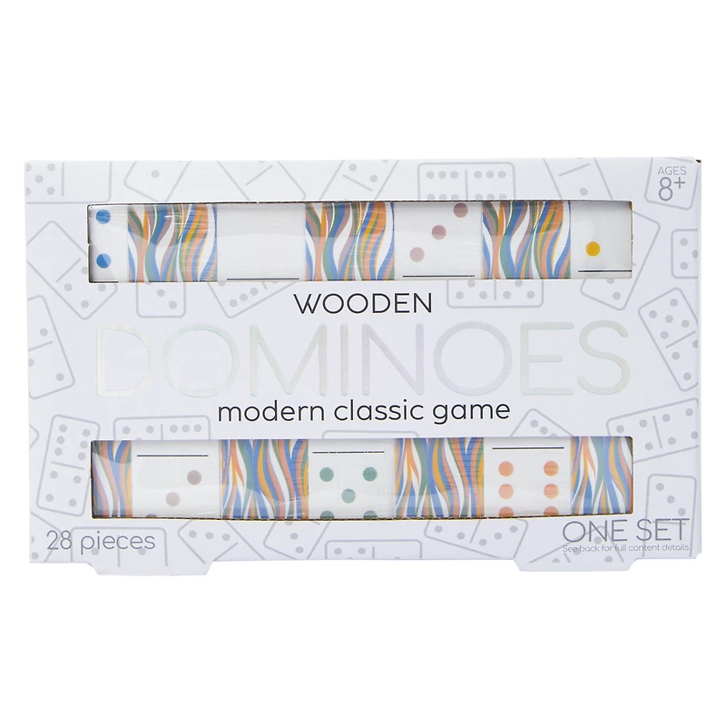 wooden dominoes modern classic game