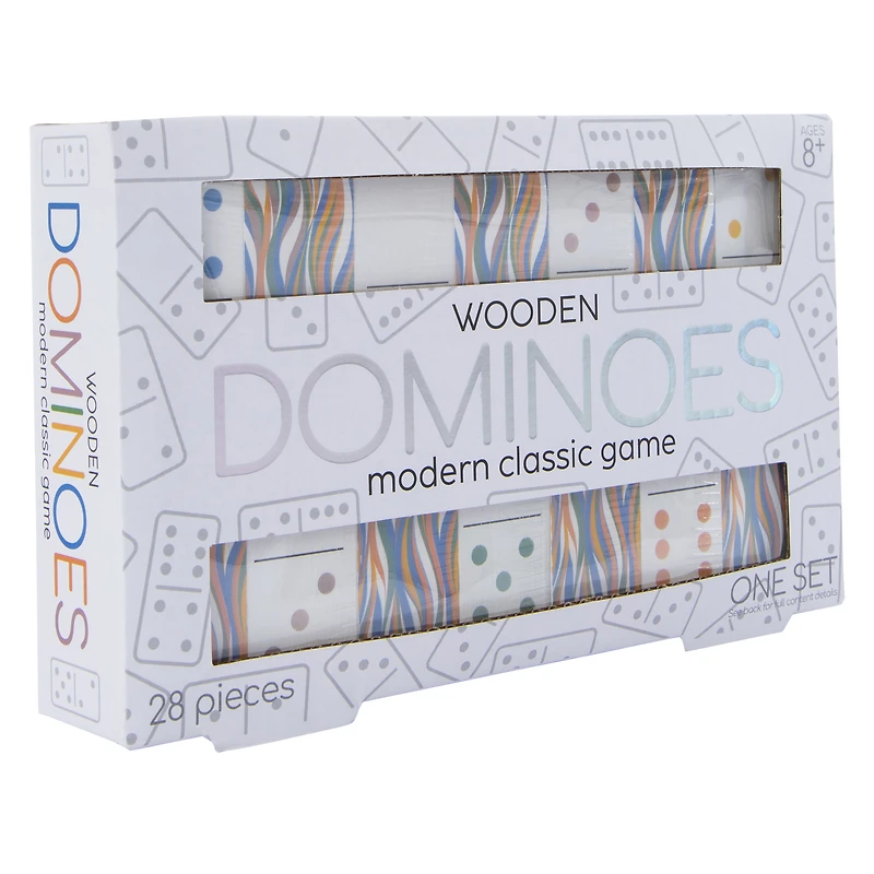 wooden dominoes modern classic game