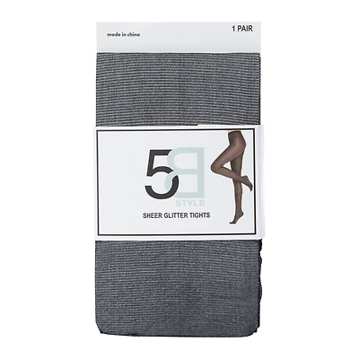 sheer black glitter tights